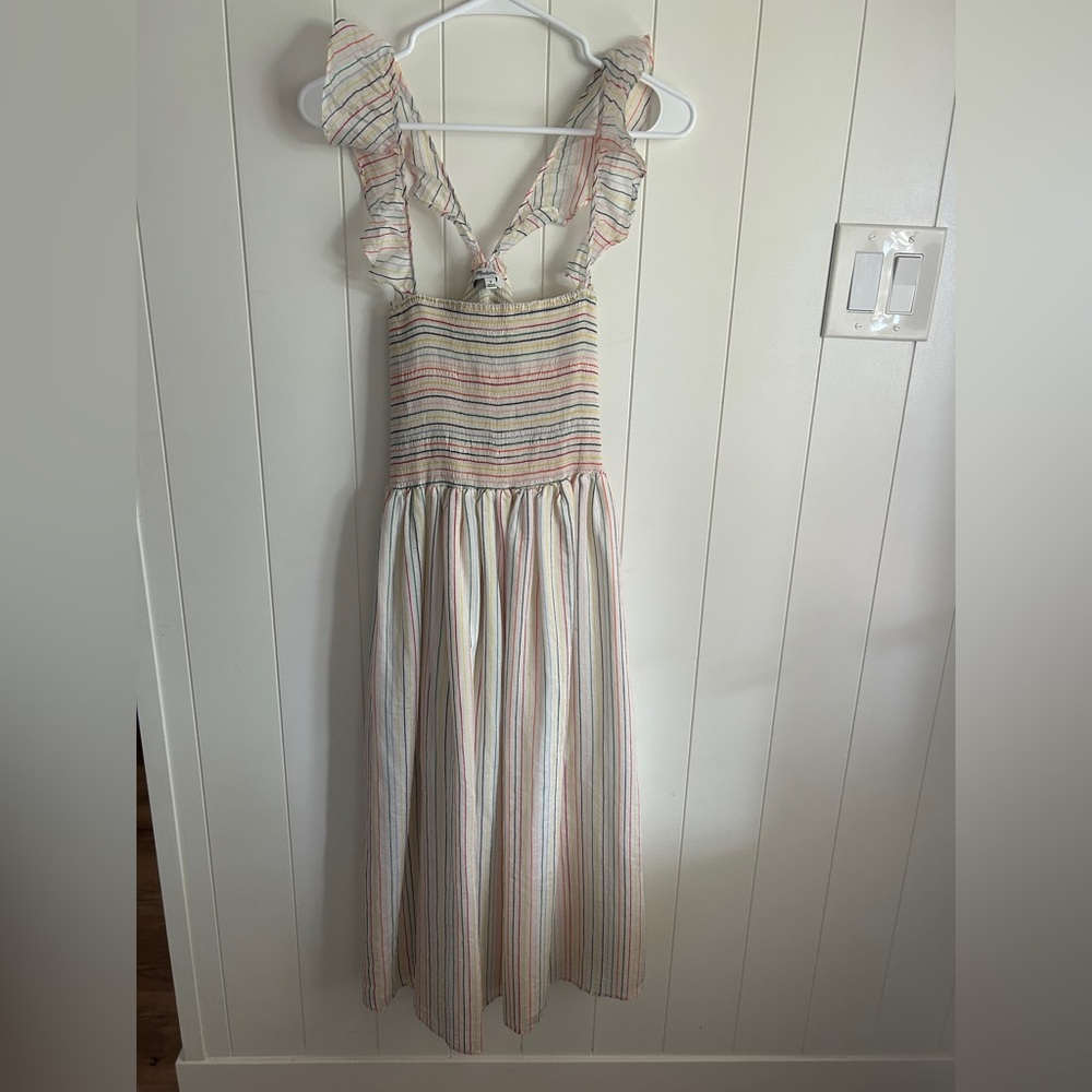 Madewell Colorful Striped Midi Dress